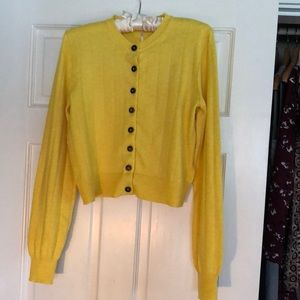 Free People Yellow Cardigan Size S